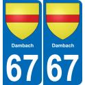 67 Dambach sticker plate registration city