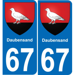 67 Daubensand-aufkleber plakette ez stadt