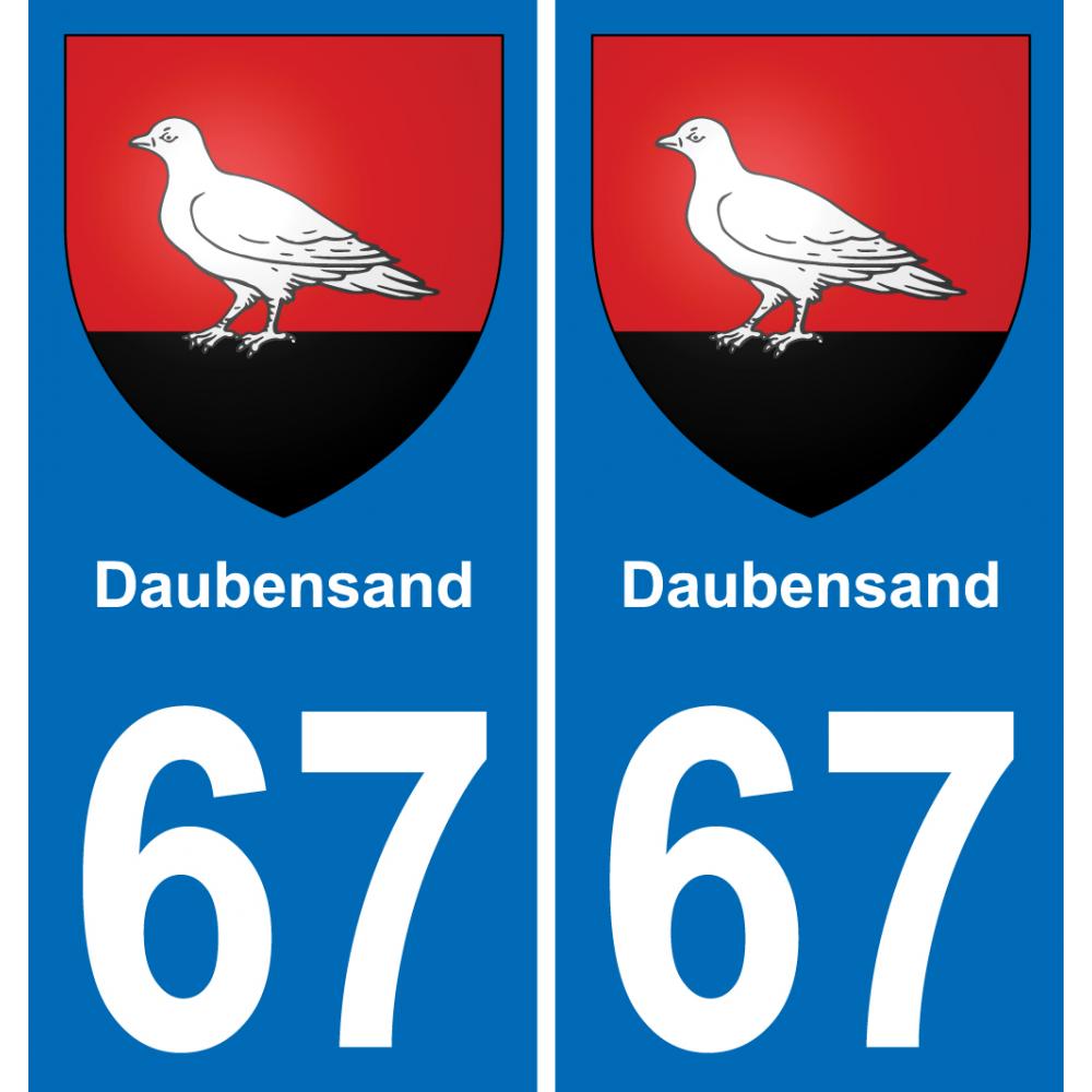 67 Daubensand sticker plate registration city