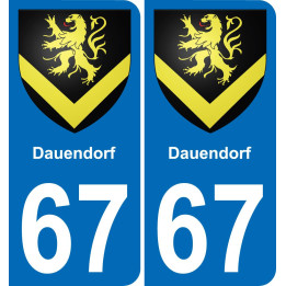 67 Dauendorf-aufkleber plakette ez stadt