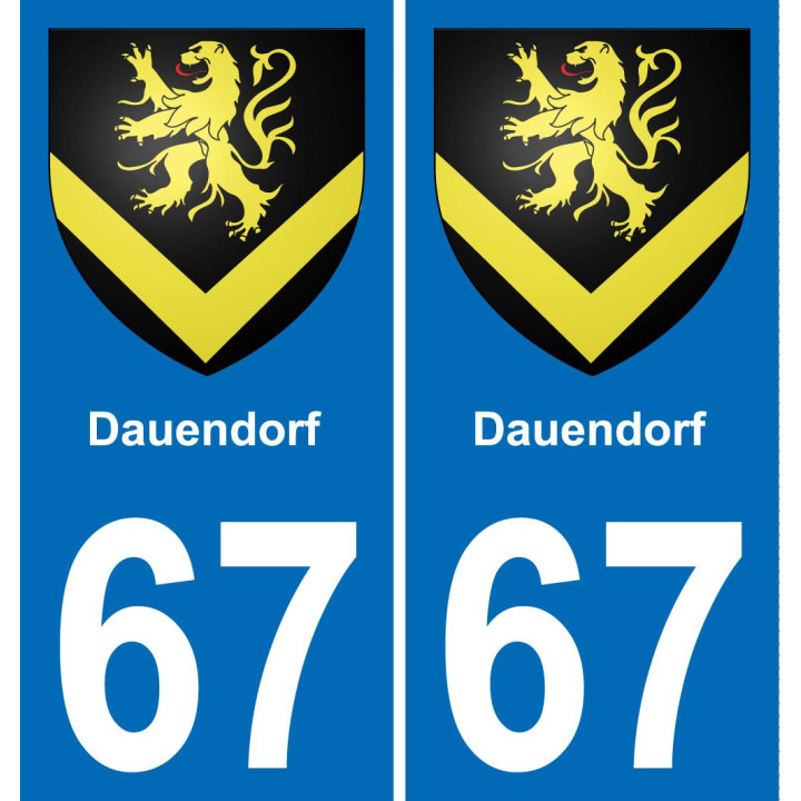 67 Dauendorf-aufkleber plakette ez stadt