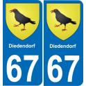 67 Diedendorf sticker plate registration city