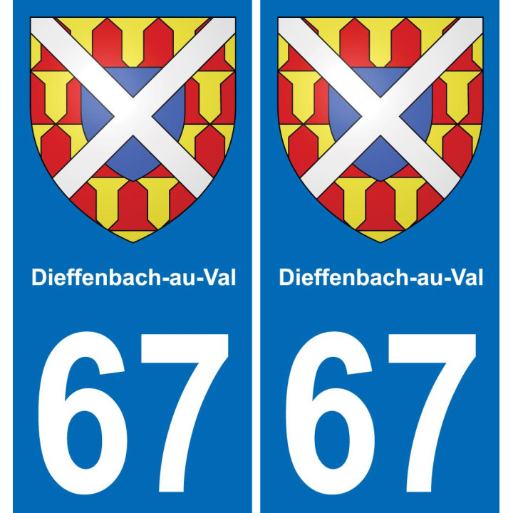 67 Dieffenbach-au-Val-aufkleber plakette ez stadt