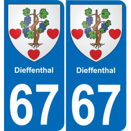 67 Dieffenthal-aufkleber plakette ez stadt