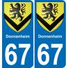 67 Donnenheim sticker plate registration city