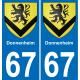 67 Donnenheim-aufkleber plakette ez stadt