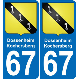 67 Dossenheim-Kochersberg-aufkleber plakette ez stadt