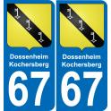 67 Dossenheim-Kochersberg sticker plate registration city