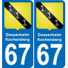67 Dossenheim-Kochersberg sticker plate registration city