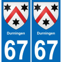 67 Durningen-aufkleber plakette ez stadt