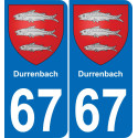 67 Durrenbach-aufkleber plakette ez stadt