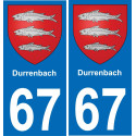 67 Durrenbach-aufkleber plakette ez stadt