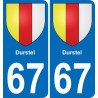 67 Durstel sticker plate registration city