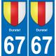 67 Durstel sticker plate registration city