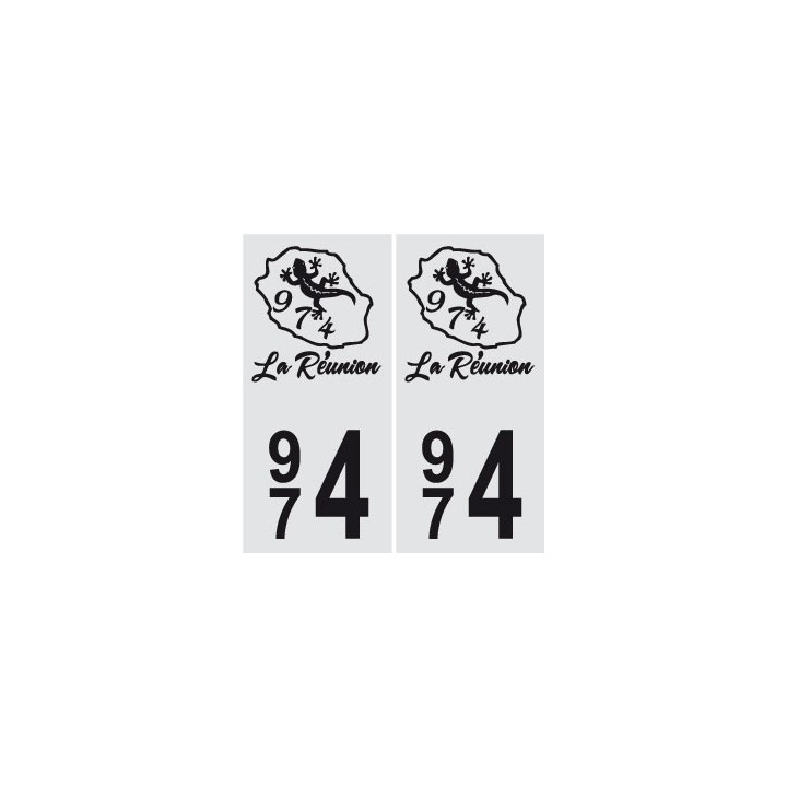 974 blason La Réunion autocollant plaque