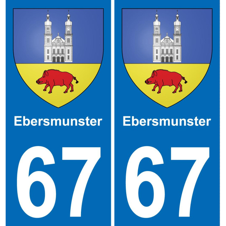 67 Ebersmunster-aufkleber plakette ez stadt