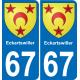 67 Eckartswiller adesivo piastra di registrazione city