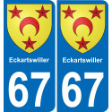 67 Eckartswiller autocollant sticker plaque immatriculation auto ville