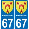 67 Eckartswiller-aufkleber plakette ez stadt
