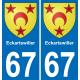67 Eckartswiller sticker plate registration city