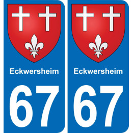 67 Eckwersheim sticker plate registration city
