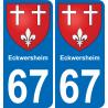 67 Eckwersheim-aufkleber plakette ez stadt
