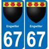 67 Engwiller sticker plate registration city