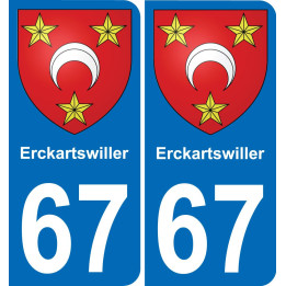 67 Erckartswiller-aufkleber plakette ez stadt
