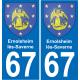 67 Ernolsheim-lès-Saverne-aufkleber plakette ez stadt