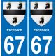 67 Eschbach sticker plate registration city
