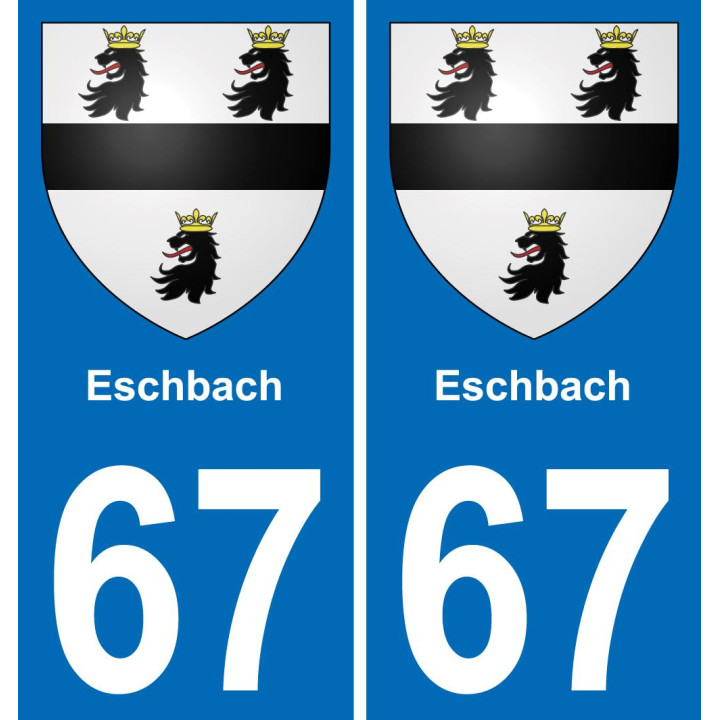 67 Eschbach-aufkleber plakette ez stadt