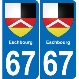 67 Eschbourg-aufkleber plakette ez stadt