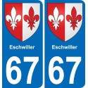 67 Eschwiller adesivo piastra di registrazione city