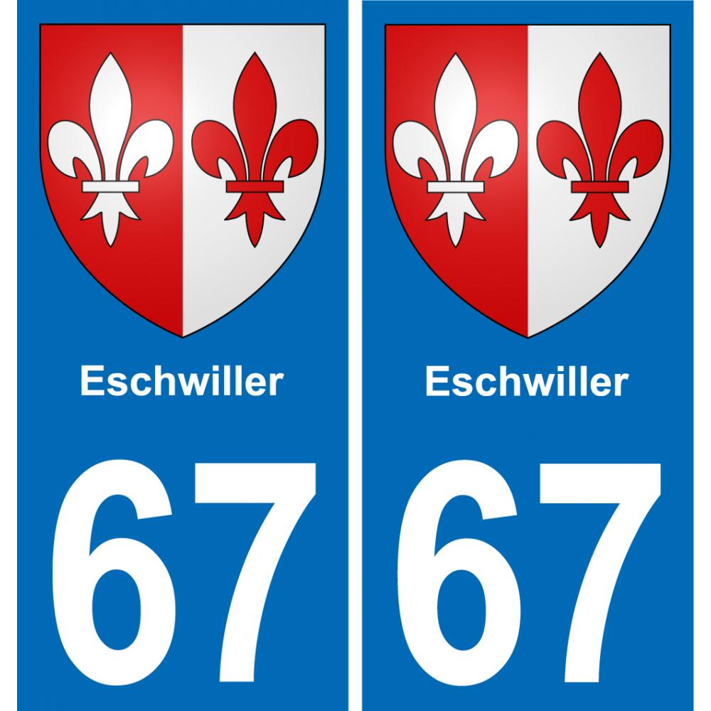 67 Eschwiller-aufkleber plakette ez stadt