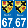 67 Ettendorf sticker plate registration city