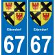 67 Ettendorf-aufkleber plakette ez stadt