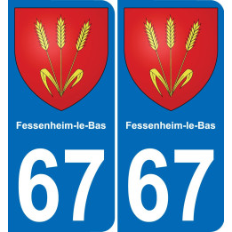 67 Fessenheim-le-Bas sticker plate registration city
