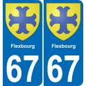 67 Flexbourg sticker plate registration city