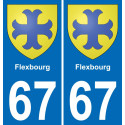 67 Flexbourg-aufkleber plakette ez stadt