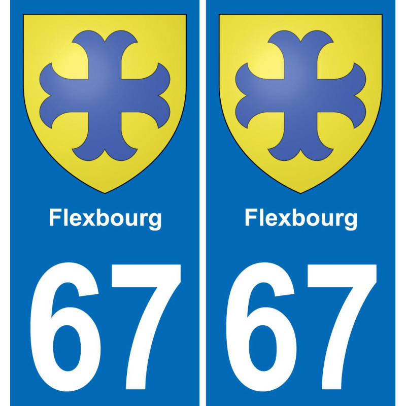 67 Flexbourg-aufkleber plakette ez stadt