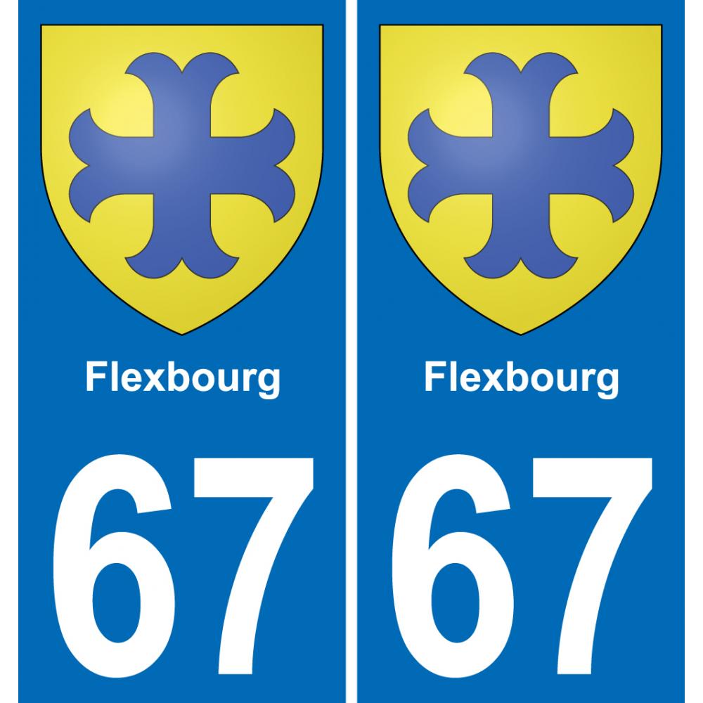 67 Flexbourg sticker plate registration city