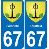 67 Forstfeld sticker plate registration city