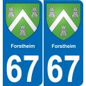 67 Forstheim sticker plate registration city