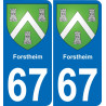 67 Forstheim-aufkleber plakette ez stadt