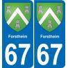 67 Forstheim sticker plate registration city