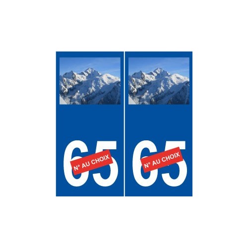 Mont Blanc sticker numéro au choix autocollant plaque