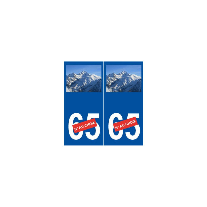 Mont Blanc sticker numéro au choix autocollant plaque
