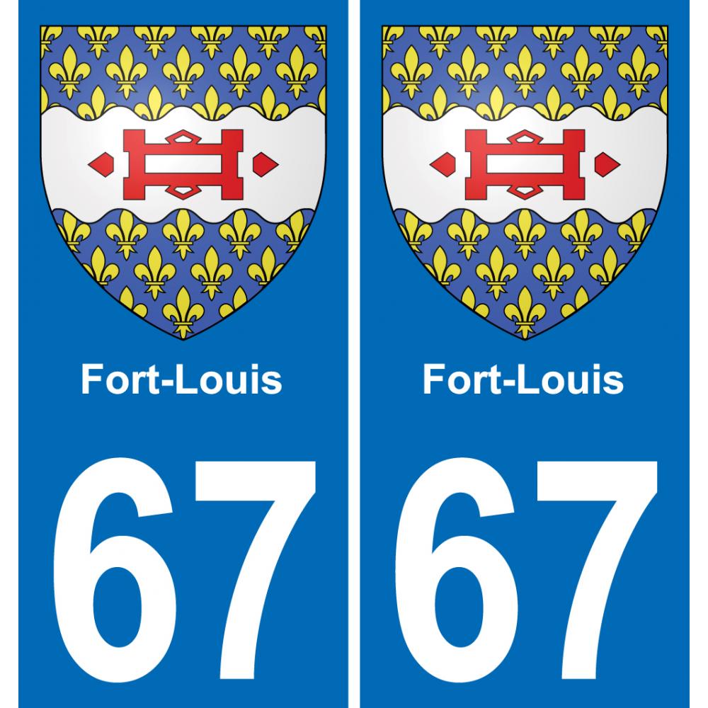 67 Fort-Louis adesivo piastra di registrazione city