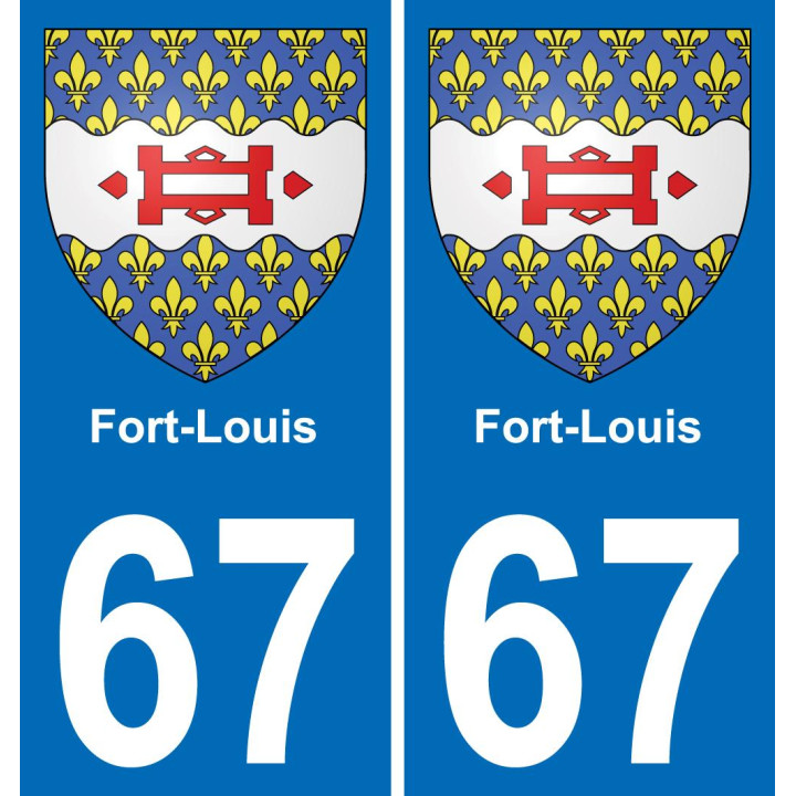 67 Fort-Louis sticker plate registration city
