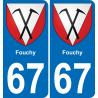 67 Fouchy sticker plate registration city